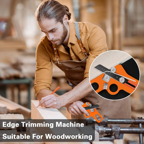 Rugged Handheld Edge Banding Trimmer With Ten Sharp Blades Hassle Free Veneer Cutter for woodworking precision.