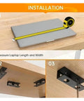 Installation guide for Badass Under Desk Laptop Holder With Metal Mount Shelf For Keyboard Home Office Setup Rock Solid Wrought Iron Bracket Rustproof Coating.