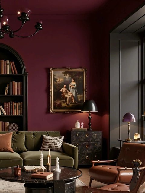 Cozy living room featuring Retro Red Peel And Stick Wallpaper For Kitchen Cabinets And Accent Walls Removable Self Adhesive Vinyl Contact Paper Renter Friendly No Mess Setup For A Quick Home Refresh.