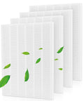 4 Pack HEPA Filter Replacement For 5500-2 And AM80 Air Purifiers Compatible With 116130 Filter H showing white filters with green leaves