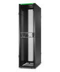 Rock Solid Floor Standing Server Rack Cabinet 48U Network Enclosure With Side Panels Black, 19 inch space, heavy duty design.