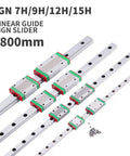 800mm Stainless Steel Linear Guide Rail For CNC Machines And 3D Printers, Slider Type MGN9H MGN12H MGN15H, Heavy Duty Linear Motion System For Smooth, Precise Movement And Accurate Engraving. MGN rails and sliders shown
