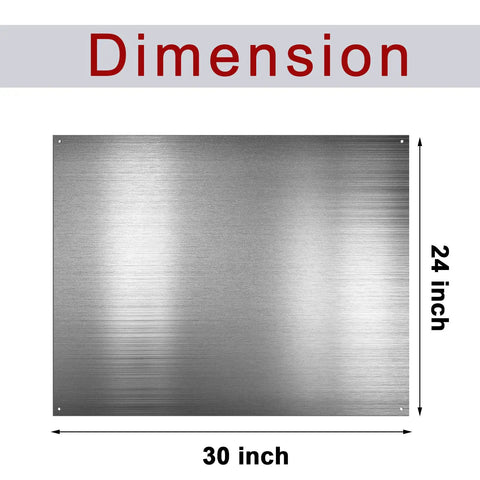Stainless Steel Kitchen Backsplash Panels 24x30 Inch Reversible Metal Sheet With Pre Drilled Holes And Screws No Fuss Install Wall Protector Behind Stove