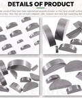 205 Piece Woodruff Key Set With 12 Sizes Half Moon Semicircle Keys Carbon Steel Crank Shaft Keyway Pulley Hardware close-up
