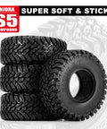 1.0 Inch Maverix MT Tires 57x22mm for 1/18 and 1/24 RC Crawlers with aggressive tread and S5 compound