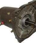 Close-up of Beefed Up W95 Winch Replacement Motor 12V 6.0 HP Series Wound Power for W-9500 Winch, showing metal casing and bolt details.