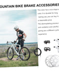Trail Tough Mountain Bike Disc Brake Kit with lightweight rotors and mechanical calipers, ideal for descents.
