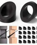 20 Pack Black PVD Beveled Angle Washers For Stair Ends And Cable Railing Kit Heavy Duty Marine Grade T316 Hardware, shown with installation example.