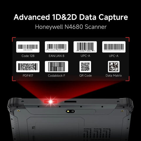 Rugged 10.1 Inch Windows 11 Pro Tablet With Honeywell N4680 Barcode Scanner For WMS And Retail 1D 2D QR Capture