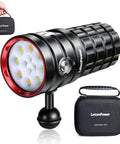 Beast Bright 25000 Lumens Underwater Dive Light with 100m Depth, Video Ready Scuba Torch, Type C Charging, Multi Color LED Modes