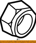 Heavy Duty Steel Wheel Hub Axle Nut For Gm Sedan Models Lacking Electric Drivetrains Reliable Oem Swap Part 94515437 side view.
