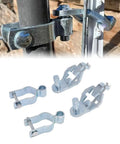 Two Pack T Post Gate Hinge Kit For Chain Link Fence Heavy Duty Galvanized Iron One And Three Eighths Inch components