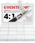 Pro Grade 4 to 1 Heat Shrink Tubing Kit with 500 Adhesive Lined Pieces, Marine Grade Dual Wall Waterproof Tubing case.