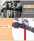 Before and after using Six Foot Water Pipe Heat Blanket Stick On Waterproof Pipe Heater Tape With Aluminum Foil for freeze protection.