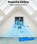 Upgraded 10 Inch Shutter Exhaust Fan With Thermostat And Remote, Automatic Temperature Activated On Off, 890 CFM airflow