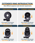 Extended ring options for Universal Telescope Phone Adapter Clip Mount for eyepiece diameters ranging from 26-49mm