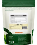 Back view of Certified Organic Aritha Powder Soapnut For Hair And Skin Real Deal All Natural Personal Care No Fillers Gluten Free GMO Free Vegan 227 Gram Finely Ground For Easy Mixing Herbal Use package showing supplement facts and details.