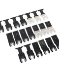 Universal Oscillating Tool Blades Set, 20 Piece Carbon Steel Pro Grade Blades For Wood Metal Plastic Cutting With Length Marks