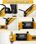 Product details of Badass Heavy Duty Electric Tapping Machine Featuring A Slick Flexible 1000Mm Arm Plus Smart Touch Display.