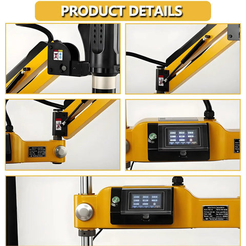 Product details of Badass Heavy Duty Electric Tapping Machine Featuring A Slick Flexible 1000Mm Arm Plus Smart Touch Display.