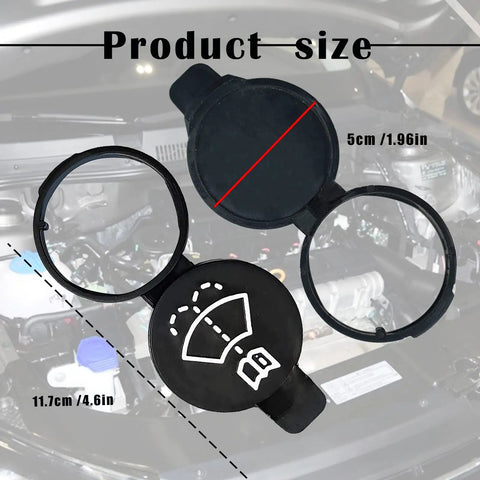 Premium Windshield Washer Fluid Reservoir Cap Replacement For GM Cars Easy Fit Showing Size and Design