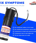 Hard Start Capacitor Kit With 500 Percent Torque Boost For HVAC Systems 115V Through 288VAC Fits Air Conditioners 0.5 HP To 10 HP 2 Pack