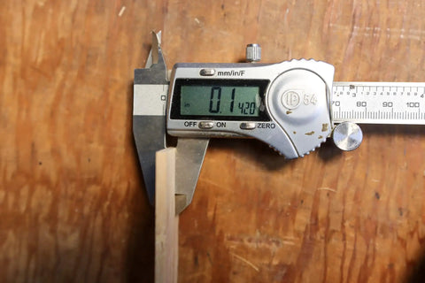 Flattened Bamboo For Bow Making And Woodworking Build Bows And Bendable Projects With A Back Of Bow Layer measured with caliper