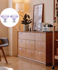 12 Pack 30mm Diamond Crystal Cabinet Knobs Purple For Cabinets And Drawers With Screws Durable Aluminum Alloy Handles Set