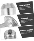 Close-up of tungsten spike screw showcasing light weight and durable design for Gonna Crush Ice With 50 Piece Winter Tire Snow Studs Tungsten Spike Screws For Cars Trucks And Motorcycles No Sweat Install Anti Skid Design Top Shelf Traction Upgrade Gear.