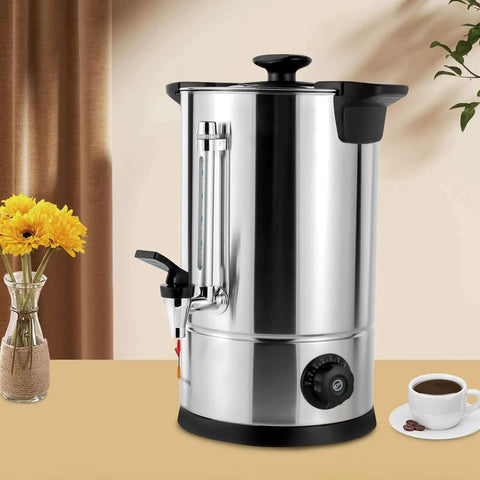 Commercial 40 Cup Coffee Urn In Stainless Steel With Automatic Temperature Control 1000W Fast Brewing For Office Parties And Buffets