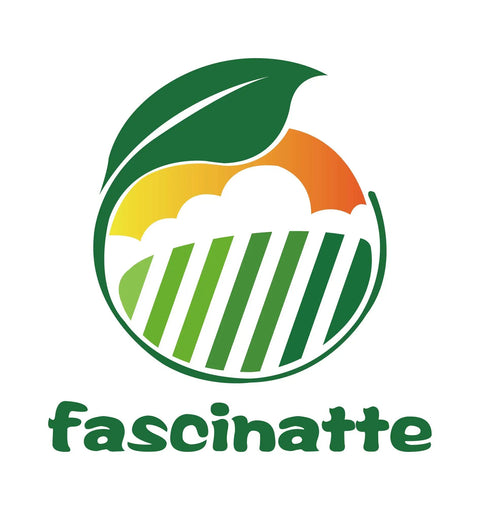 fascinatte logo with green leaf, sun, cloud, and field icon