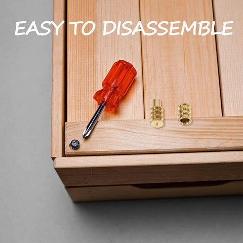 Copper Pin Hardware Set For Table Leaves And Dowel Fasteners, Lifetime Table Parts, Easy Assembly, DIY Friendly Cabinet Hardware, Spare Replacement Pins And Table Hardware For Woodworking Projects on wood table leaf