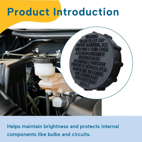 Brake Fluid Reservoir Cap Replacement For Ford F150 2015 To 2019 Expedition 2018 To 2021 Lincoln Navigator close-up "Product Introduction"