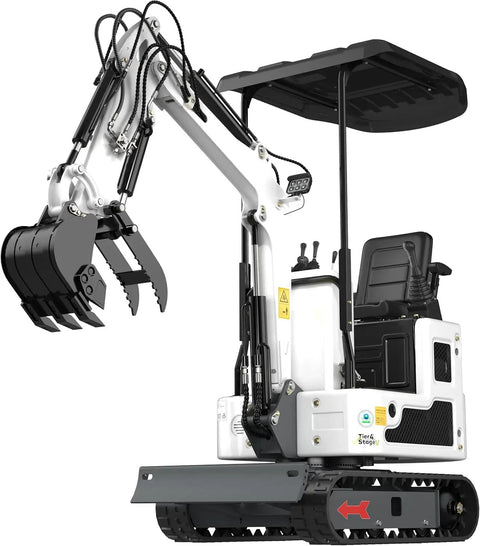 1.2 Ton Pilot Control Gasoline Excavator With Lawn Mower Attachment For Small Farm Use Built For Narrow Paths