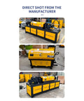 Top Tier Portable Automatic Rebar Straightening And Cutting Machine with yellow and black design for 4-14mm bars at a manufacturer location.