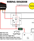 Wiring diagram for 10 Pack 30 40 Amp 12V SPDT Relay Switch Waterproof 5 Pin For Automotive And Marine Use Ideal For Cars Boats Fans