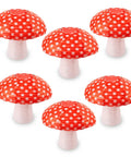 Six Pack Mushroom Paper Lanterns Set For Party Decor And Nursery Ornaments 3D Woodland Mushrooms For Garden Christmas Or Halloween Tables