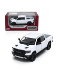 2019 Dodge Ram 1500 Die Cast Model Truck White One To Forty Six Scale Five Inch Length With Realistic Wheels And Accurate Body