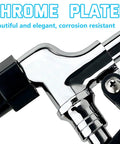 Heavy Duty Pre Rinse Sprayer With 38 Inch Flexible Hose Pro Grade Commercial Sprayer close-up of chrome-plated brass body