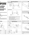 Instruction manual for 14 Inch Keyboard Slide Without Tray Black Heavy Duty Steel Under Desk Mount With Adjustable Height.