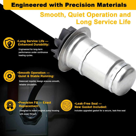 005-020RP Replacement Cartridge Assembly for Taco 005 Circulator Pump showing stainless steel shaft and balanced impeller design.