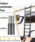 All Around Workhorse Extendable Aluminum Ladder 10.5 Ft With 330 Lb Load, displaying thickness comparison and stability traits