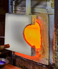 Installed view: white ceramic fiber kiln paper gasket, 11 x 12 in, 0.12 in thick for kiln insulation