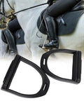 Two Pack Plastic Western Stirrups With Grippy Rubber Grip Mats Durable 4.6 By 4.3 Inch English Saddle Stirrups for dressage riding