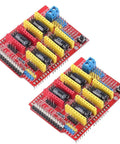 Two-pack Four Channel A4988 V3 Engraver Drive Shield Expansion Board for Arduino CNC and 3D Printer PWM Spindle Control 12-36V DC
