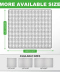 Size options for 12x12 Ft Golf Practice Netting With Thick Border For Backyard And Garage, showing multiple dimensions of netting.