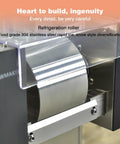 Close-up of refrigeration roller in Heavy Duty Commercial Snow Cone Shaver grinding down ice blocks for smooth flakes.