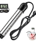 2000W Immersion Water Heater with Auto Shutoff, Stainless Guard and Digital Temperature Sensor, shown heating water.