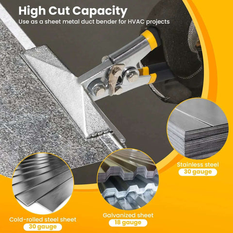 Using 6 Inch Hand Seamer With Straight Jaw For Sheet Metal Bending Seaming And Flattening Galvanized 18 Gauge Steel