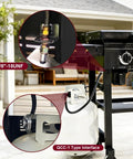 Universal Propane Regulator With Hose For Grills, Grillin Stoves And RV Campin Gear, QCC1 Connector on outdoor grill